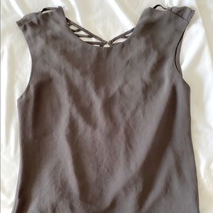 Naked Zebra gray strappy back top size M